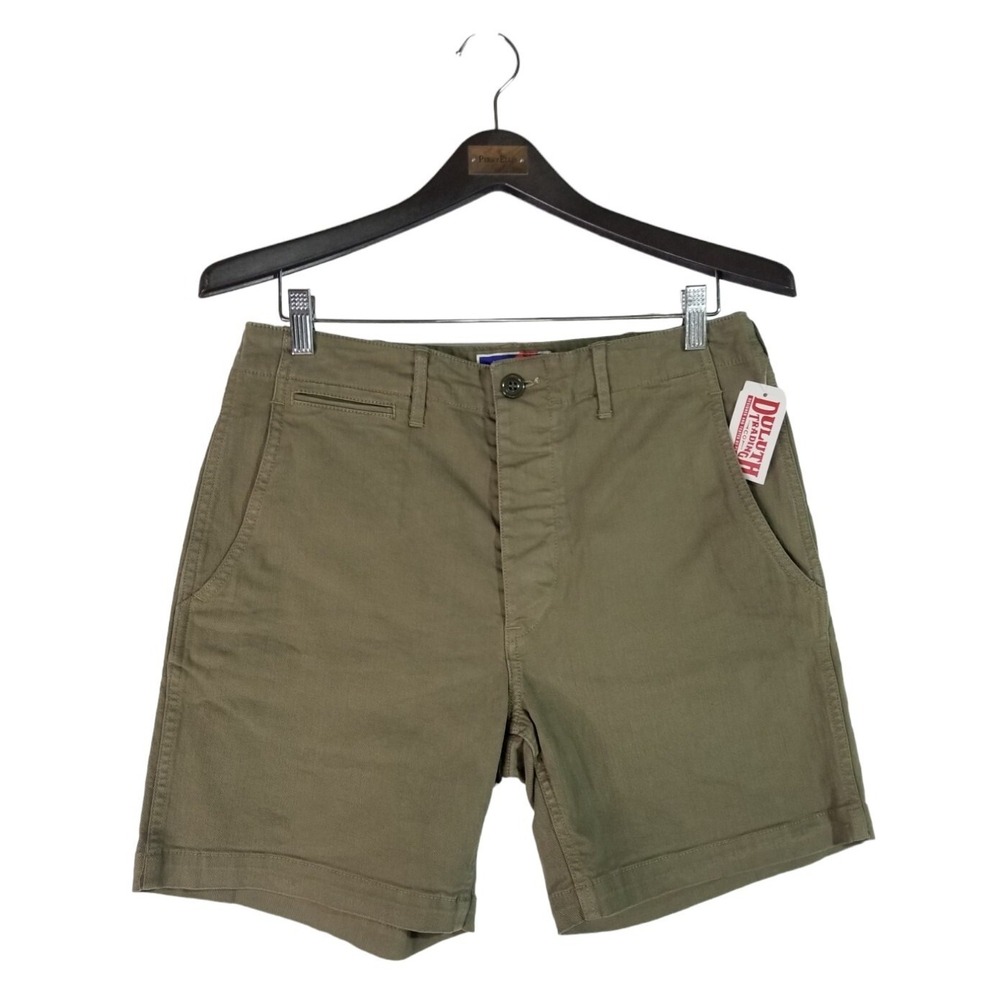 Duluth Best Made Co. Olive Green Canvas Straight Shorts Men's Size 31